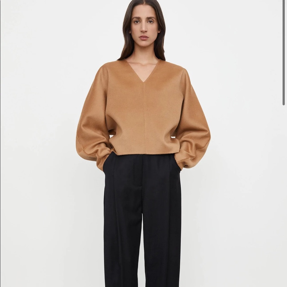 Like New Toteme Double Wool cashmere Pullover Camel Sweater - XXS